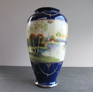 Large Vintage Kinjo Hand Painted Nippon Vase - Picture 1 of 12