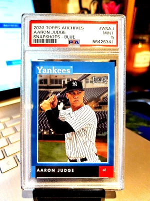 2020 AARON JUDGE #31/50 TOPPS ARCHIVES SNAPSHOTS-BLUE #ASAJ MINT 9 POP-2 "MVP 62 - Image 1 of 4