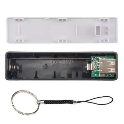 Black USB Power Bank Charger Pack Box Battery Case For 1x18650 Portable - Image 1 of 4