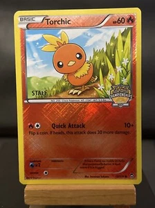 Pokemon Card Torchic 12/111 STAFF Crosshatch Holo City Championships Promo LP - Picture 1 of 7