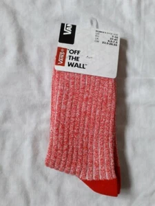 BNWT - VANS Ladies Ribbed Sloucher Socks Fleckled Red Size 4.5 - 7.5 - Picture 1 of 2