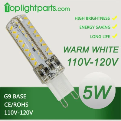 (5pcs) * G9 Silicone LED Lamp Light Mini Bulb 110V 220V Ceramic Spotlight 5W 3W - Image 1 of 2