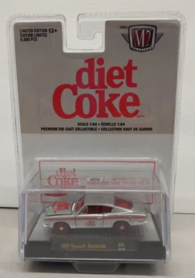 2022 M2 MACHINES 1969 PLYMOUTH BARRACUDA DIET COKE A05 21-19 1:64 CAR 💎💎💎 - Image 1 of 2