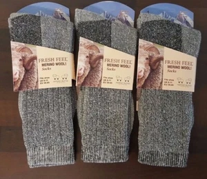 Calcetines térmicos de lana gris merino para hombre al aire libre caminar trabajo botas Reino Unido 6-11 - Imagen 1 de 3