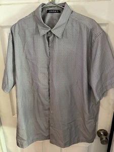 Mens Axist Frost Gray Short Sleeve Button Down Shirt Size XL - Picture 1 of 5