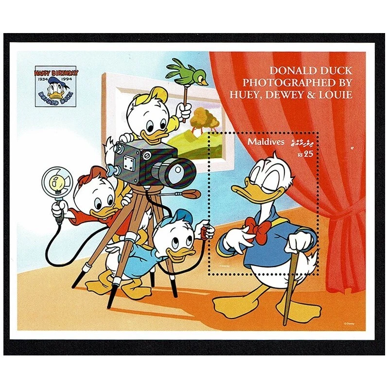 FR2450 - 1995 Maldives Disney 60° Donald Duck - Image 1 of 1