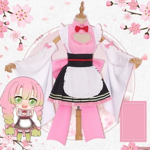 Demon Slayer Nezuko Mitsuri Shinobu Kanao Muzan Maid Dress Halloween Costumes - Picture 1 of 29