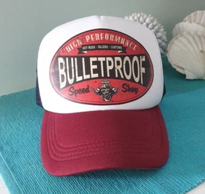 BULLETPROOF SPEED SHOP TRUCKER CAP HAT MESH TRUCKER HOT ROD RAT ROD - Bild 1 von 2