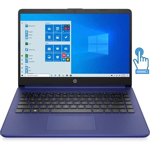 HP 14" HD Touchscreen Laptop AMD 3020e 16GB 320GB Radeon Graphics Indigo Blue - Picture 1 of 12