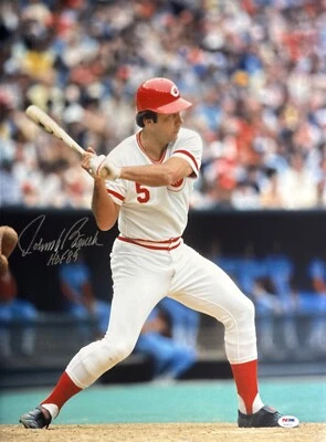 Johnny Bench Signed 16x20 Cincinnati Reds Photo 'HOF 89' PSA 7A18222 - Image 1 of 2
