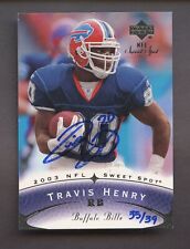 2004 Upper Deck NFL Sweet Spot Travis Henry Signed AUTO 35/39 Bills