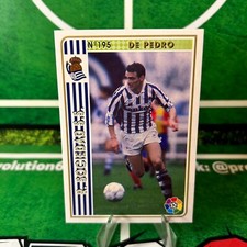 DE PEDRO 195 - REAL SOCIETY - MUNDICROMO LEAGUE CHIPS 1994 95 CARD