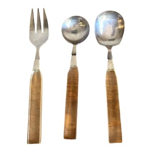 VINTAGE LIFETIME CUTLERY LUCITE HANDLES FLATWARE STAINLESS TAIWAN - Picture 1 of 13