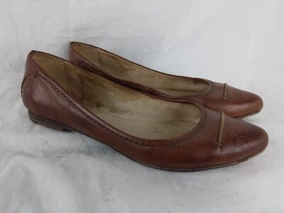 Zapatos planos de ballet Frye Alicia marrón sin cordones punta para mujer talla 8 M Foto 1 de 4
