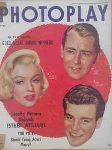 Vintage Magazine Photoplay Gold Medal Award Winners Marilyn Monroe Alan Ladd Bob - Picture 1 of 19