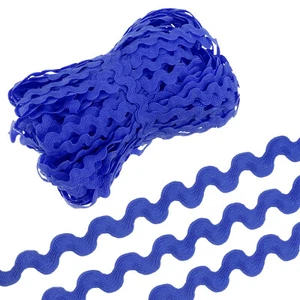 29.5 Yard Dark Blue Rick Rack Trim 5mm Wave Bending Fringe Trim Lace Ribbon - Picture 1 of 6