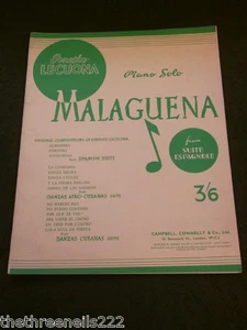 ORIGINAL SHEET MUSIC - MALAGUENA PIANO SOLO - Picture 1 of 1