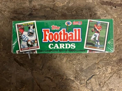 1991 Topps NFL Football Complete Set of 660 Cards - Factory Sealed - Image 1 of 4