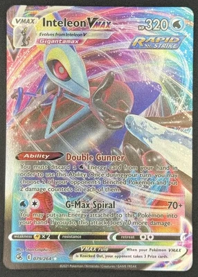 Inteleon VMAX 079/264 Pokemon TCG SWSH08: Fusion Strike Ultra Rare  NM - Image 1 of 2