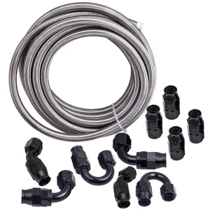 10AN 20FT AN-10 Stainless Steel PTFE Fuel Line 20FT Fitting Hose KitS  Newest - Bild 1 von 18