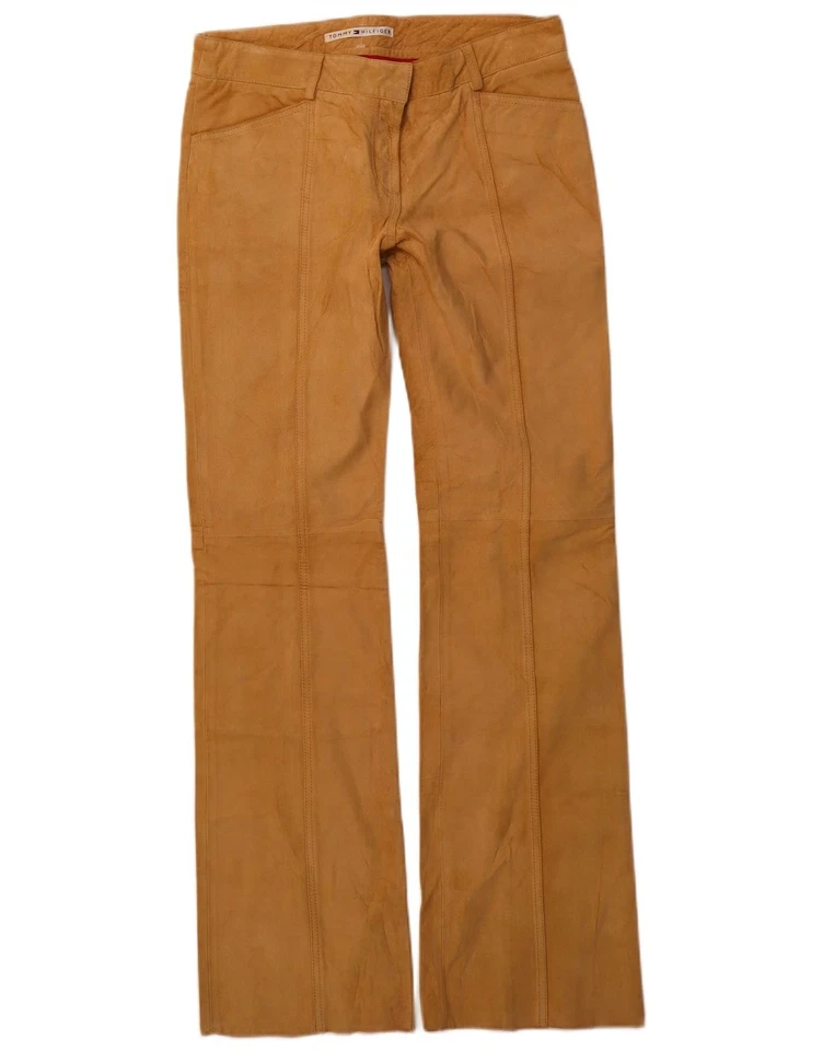 TOMMY HILFIGER Mujer Pantalón Recto Gamuza EE. UU. 6 Mediano W30 L32 Beige AG09 Foto 1 de 3