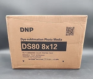 DNP DS80 8x12" Dyesub Printer Media Kit, 220 Glossy Prints #DS808X12 - Afbeelding 1 van 3