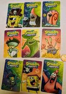 .ROUND 1 Arcade.Pirate Spongebob 9 Cards.Full Set (+RARE card)Flying Dutchman+ - Picture 1 of 2