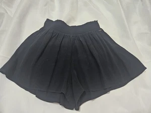 PINK, WOMEN'S NEW BLACK VISCOSE ELASTIC SHEER DRESSY SHORTS, SIZE M - Picture 1 of 7