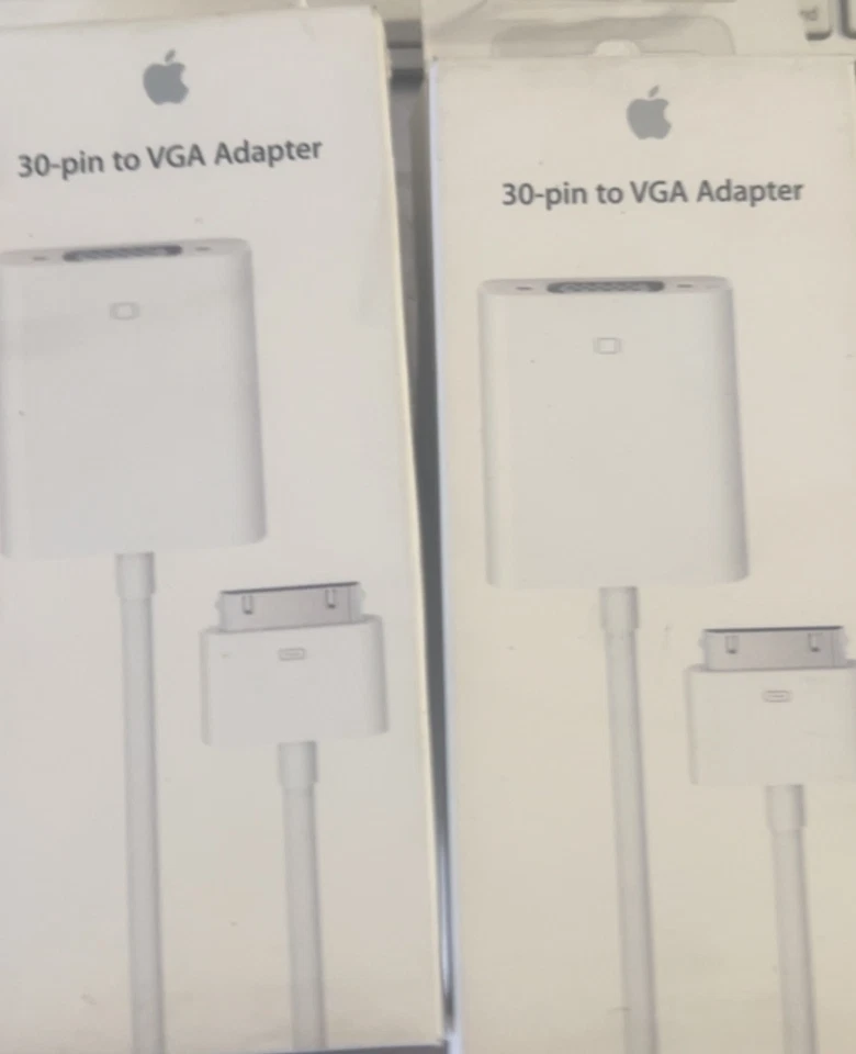 Set of 6 OEM Apple 30 PIN To VGA Adapter  IPAD IPOD IPHONE Monitor 1080p New - Image 1 of 1
