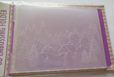 3D Prägeschablone Winterlandschaft, Embossing Folder, EF3D017, Nellie`s Choice - Bild 1 von 2