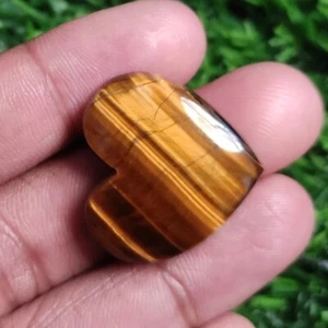 Piedra preciosa ojo de tigre natural 38,00 quilates corazón suelto cabujón África 26X27X6,5 mm - Imagen 1 de 5