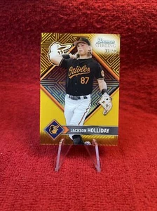 2023 Bowman Sterling Tek JACKSON HOLLIDAY Gold Parallel SSP /50 ST-8 Orioles - Picture 1 of 4