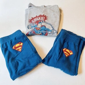 Gymboree Boy's Superman Sweatshirt & Sweatpants Outfit Size Large 10-12 - Picture 1 of 12