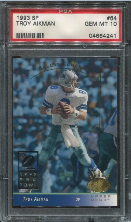 PSA 10 GEM MINT 1993 SP TROY AIKMAN #64 COWBOYS 64241 B136 - Image 1 of 1