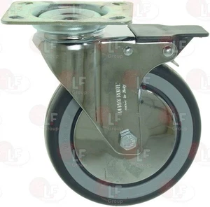 LENKRAD MIT PLATTE MIT BREMSE Ø 125x30 mm  - Bild 1 von 1