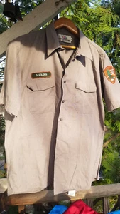 UNIFORME VINTAGE GRIS CLARO/TOSTADO MANGA CORTA CAMISA XL SERVICIO DE PARQUES NACIONALES - Imagen 1 de 15