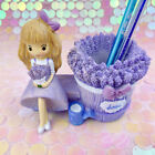 Lavender Girl Penholder Creative Student Desktop Resin Decoration Penholder Deco