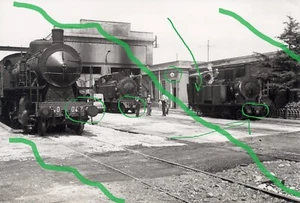 1978 FOTO GRANDE LOCOMOTIVE 740 E SCARTAMENTO RIDOTTO 302.019 033 CASTELVETRANO - Foto 1 di 2
