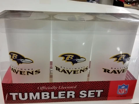 NFL Baltimore Ravens 19 Ounce Plastic Tumblers (3 Pack) Cover