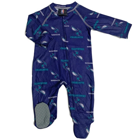 Infant/Toddler Charlotte Hornets Coverall Zip Up Sleeper Cover