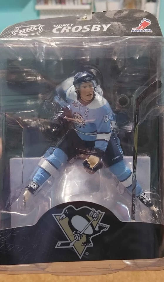 Figura Sidney Crosby Pittsburgh Penguins Camiseta Azul McFarlane NHL Serie 21 '09 Foto 1 de 1
