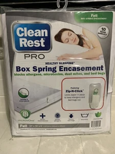 FULL Cleanrest Waterproof Bed Bug Blocking Pro Box Spring Encasement - Picture 1 of 2