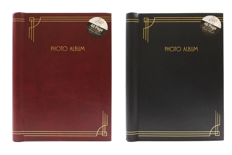 Red - 8 X 6 Inch Self Adhesive Photo Album 40 Pages Bookbound Camera