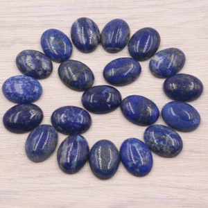 Wholesale 30pcs 15x20mm Natural Stone Lapis Lazuli Oval CABOCHON Stones Beads - Picture 1 of 3