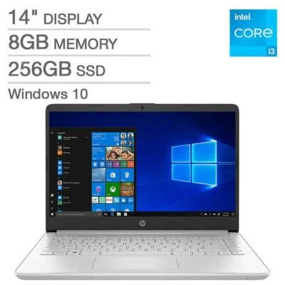 HP 14-dq2043cl Laptop Intel Core i3-1125G4 256GB SSD 8GB 14" FHD Backlit kb W10 - Image 1 of 4