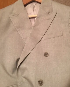 BRAND NEW Banana Republic 40R Oatmeal-Double Breasted Suit Jacket - Picture 1 of 7
