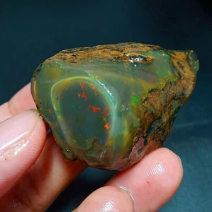 Ópalo Welo etíope natural de 193 quilates en bruto - piedra preciosa de fuego piedra de cristal crudo - Imagen 1 de 6