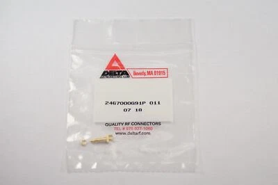2467000G91P-011 Delta RF SSMC Female Bulkhead PCB Connector 0.067" End Launch - Image 1 of 2
