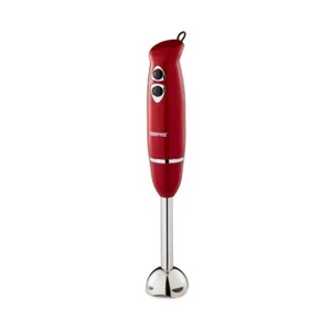 400W Handmixer Immersion Stick Mixer Edelstahl Klingen 2 Geschwindigkeiten rot - Bild 1 von 9