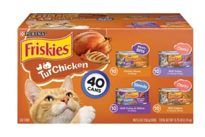 Purina Friskies Turchicken Gravy Wet Cat Food, Variety Pack, 5.5 oz x 40 Cans - Picture 1 of 5